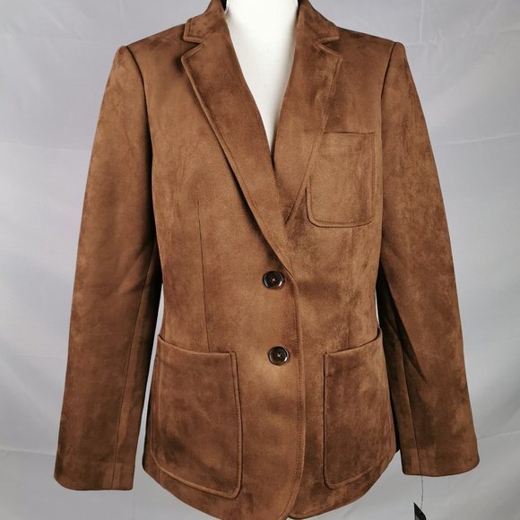 tommy hilfiger suede blazer